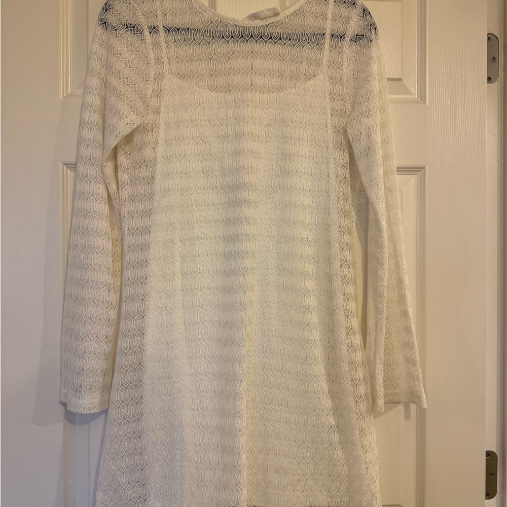 H&M Cream Lace Swim Coverup